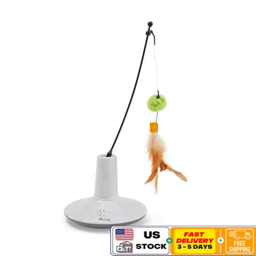 Rechargeable Electronic Cat Chase Toy – Interactive Motion Toy with Feathers & Plush Textures for Safe, Stimulating Pet Play & Exercise