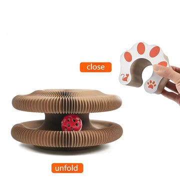 Cat Scratching Board with Bell – Durable Corrugated Cardboard Toy for Cats | Interactive Scratch Pad for Play & Stress Relief