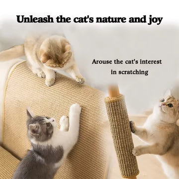 Deluxe Sisal Cat Scratching Mat – Furniture and Wall Guard – Perfect for Indoor Cats, Encourages Natural Scratching Behavior