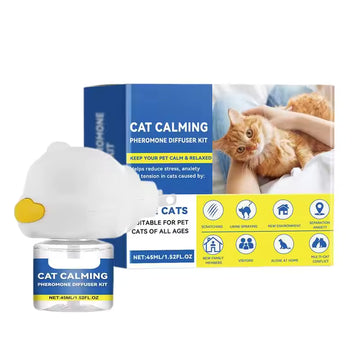 Cat Soothing Diffuser – 45ml Long-Lasting Pheromone Plug-In for Stress Relief, Anxiety Reduction, and Relaxation – Home Comfort Aid for Calmer Cats