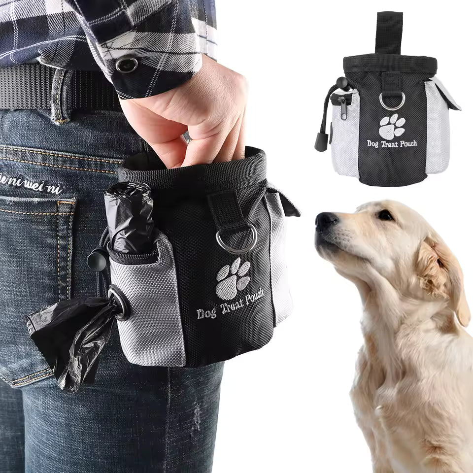 Portable Dog Treat Pouch – Outdoor Training & Feeding Waist Bag with Large Capacity for Pet Snacks and Rewards