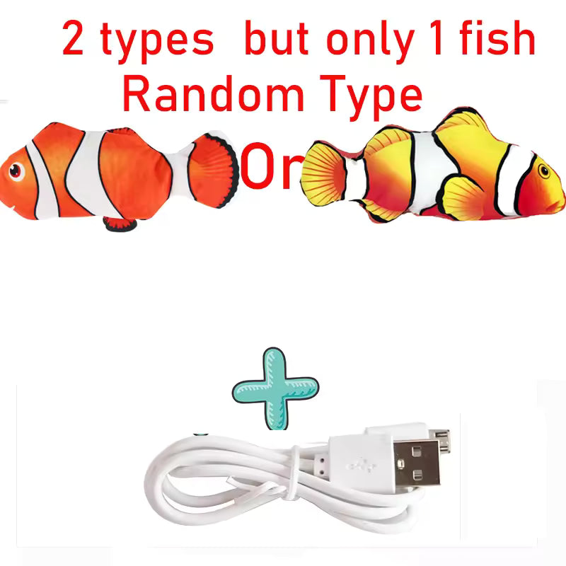 USB Rechargeable Floppy Fish Toy for Cats – Realistic Interactive Electric Cat Toy | Chew & Bite Pet Toy for Cats and Dogs