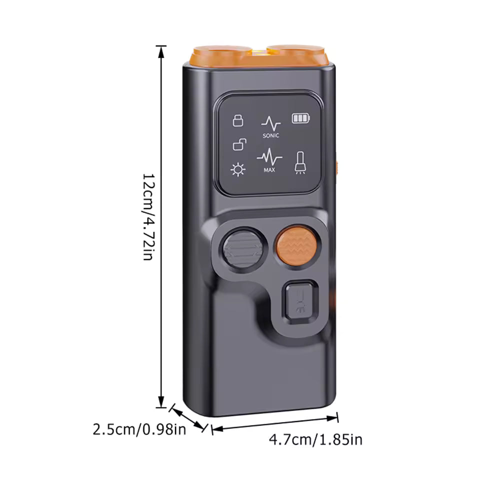 Rechargeable Ultrasonic Dog Bark Control Device with LED Light – Handheld Pet Trainer & Dog Repellent for Correcting Unwanted Behavior