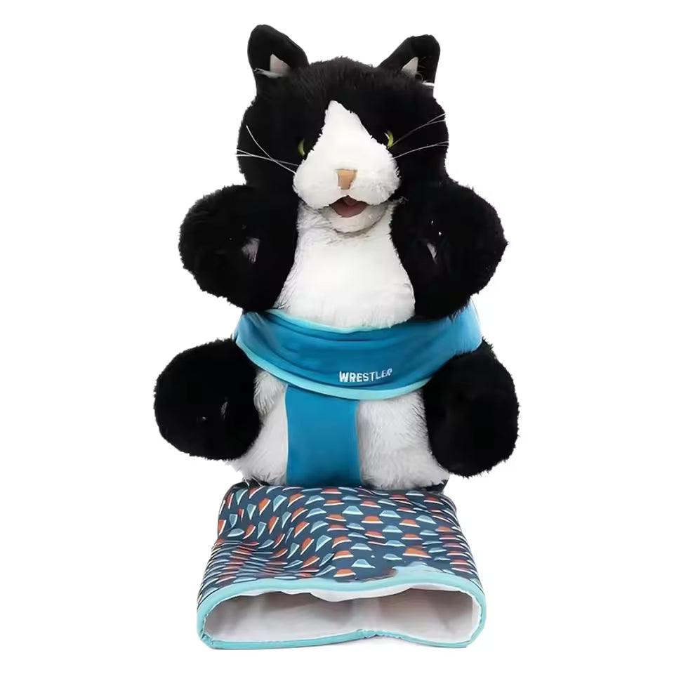 Cat Wrestler Glove Toy – Interactive Plush Puppet Glove for Playful Cats | Soft, Padded Wrestling Mitt for Safe & Fun Playtime