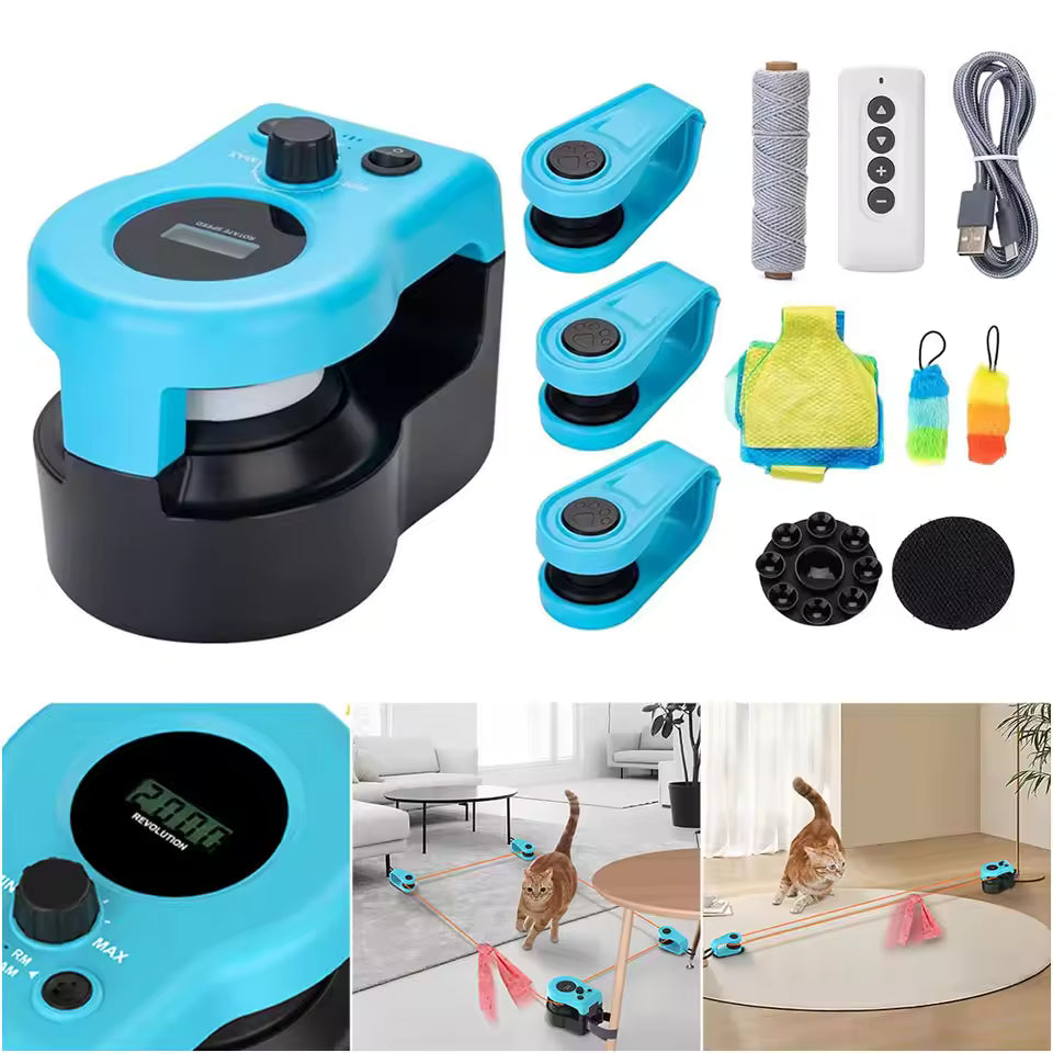 Interactive Cat Treadmill Toy – Adjustable Speed Running Wheel for Cats & Kittens | Mental Stimulation & Exercise Play Toy for Pets