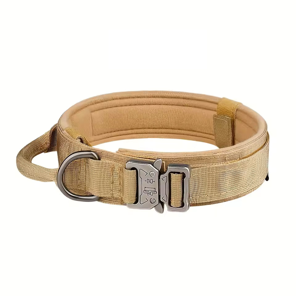 Adjustable Tactical Dog Collar & Leash Set – Durable Training Lead with Control Handle for Small to Large Dogs