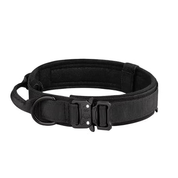 Adjustable Tactical Dog Collar & Leash Set – Durable Training Lead with Control Handle for Small to Large Dogs