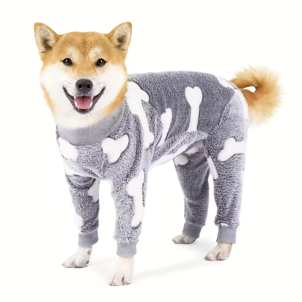 Red Checkered Big Dog Sleepwear – Comfortable Fleece Pet Apparel, Adorable, Toasty, Gentle Pink Outfit for Male Dogs, Stylish Canine Clothing, Puppy Wear