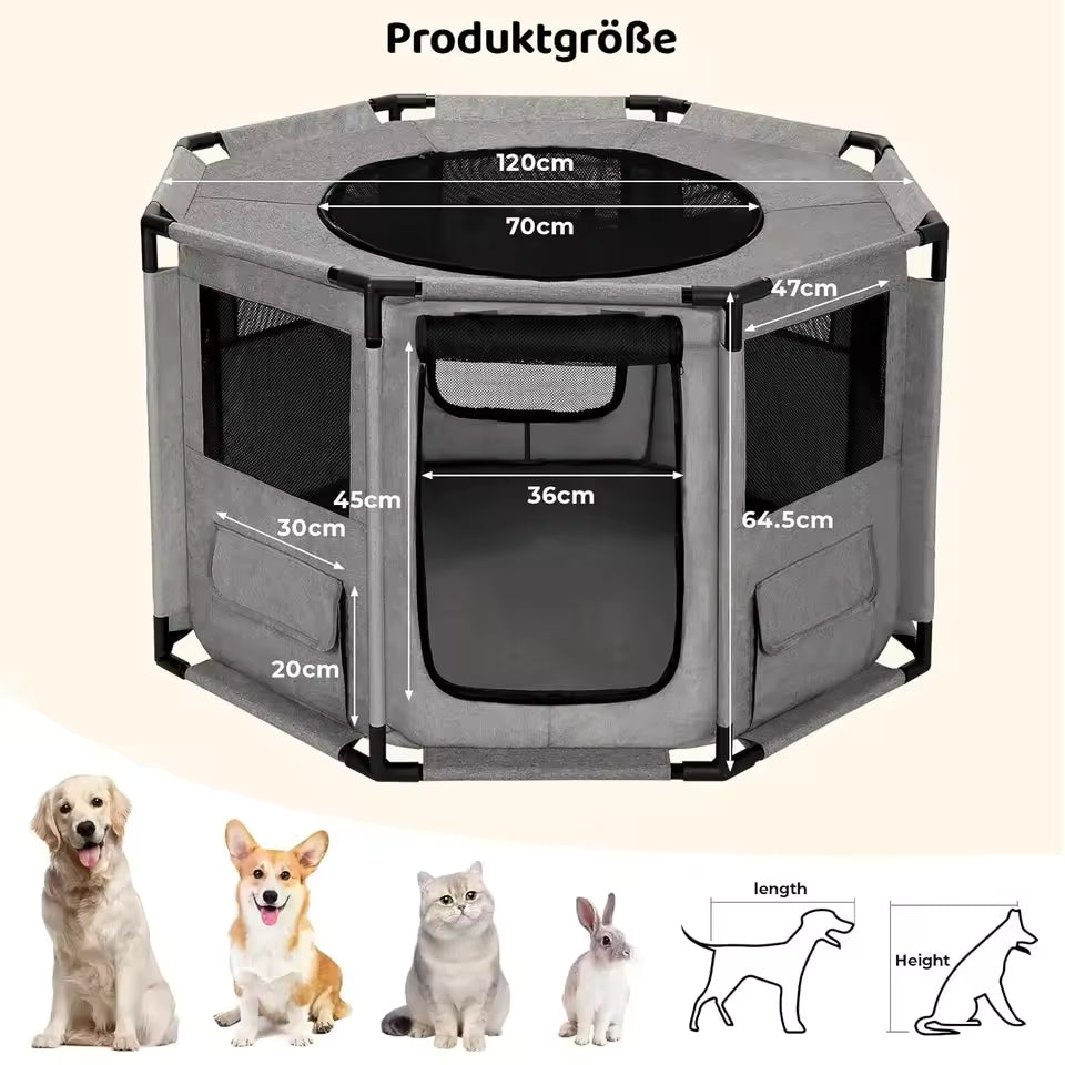 Portable Pet Playpen – Indoor & Outdoor Water-Resistant Crate for Dogs, Cats, Puppies & Small Animals
