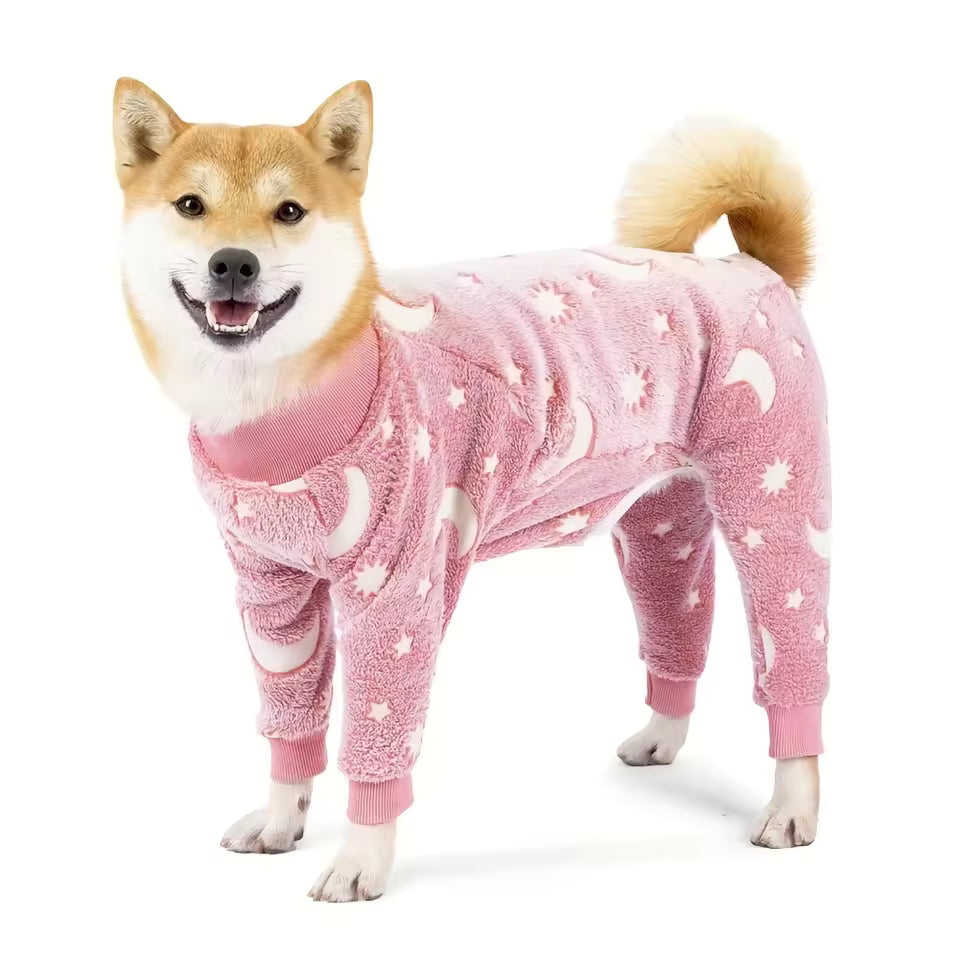 Red Checkered Big Dog Sleepwear – Comfortable Fleece Pet Apparel, Adorable, Toasty, Gentle Pink Outfit for Male Dogs, Stylish Canine Clothing, Puppy Wear