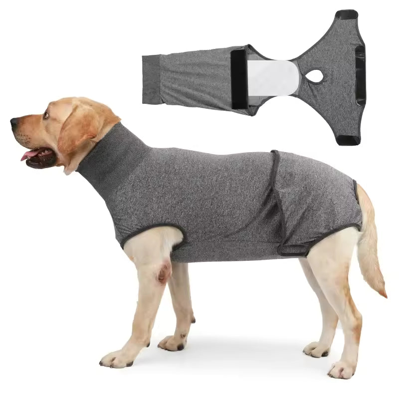 Post-Surgery Pet Bodysuit – Protective Recovery Shirt for Dogs and Cats, Covers Abdominal Wounds, Replaces Bandages, Anti-Lick Clothing