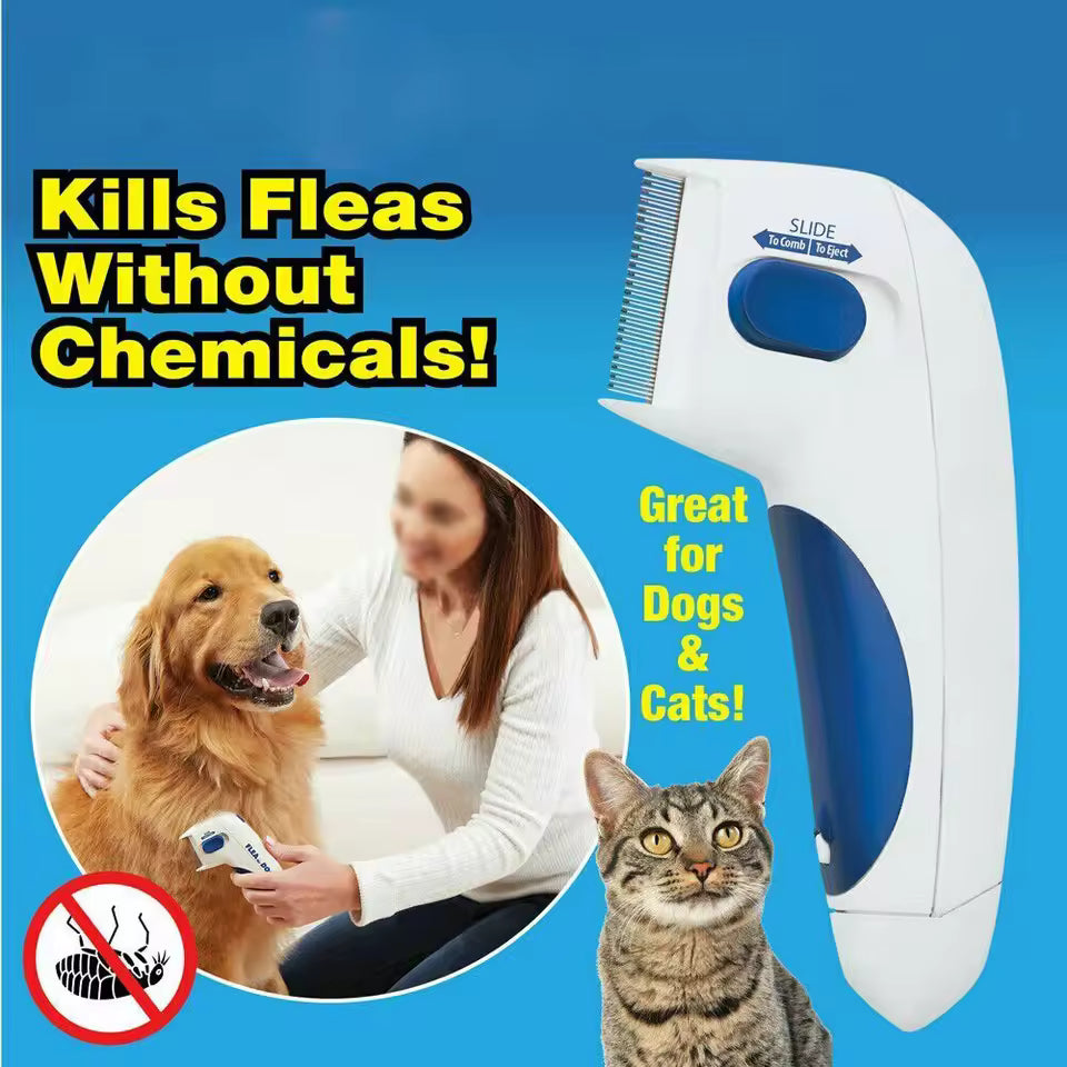 1Pc Pet Licke Electric Tick Remover Comb Safety Tool for Dogs, Cats, and Pets