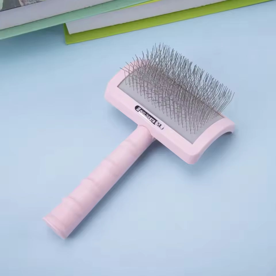 Long Pin Slicker Brush for Dogs – Ideal for Poodles, Doodles, and Long-Haired Breeds – Removes Loose Fur & Tangles