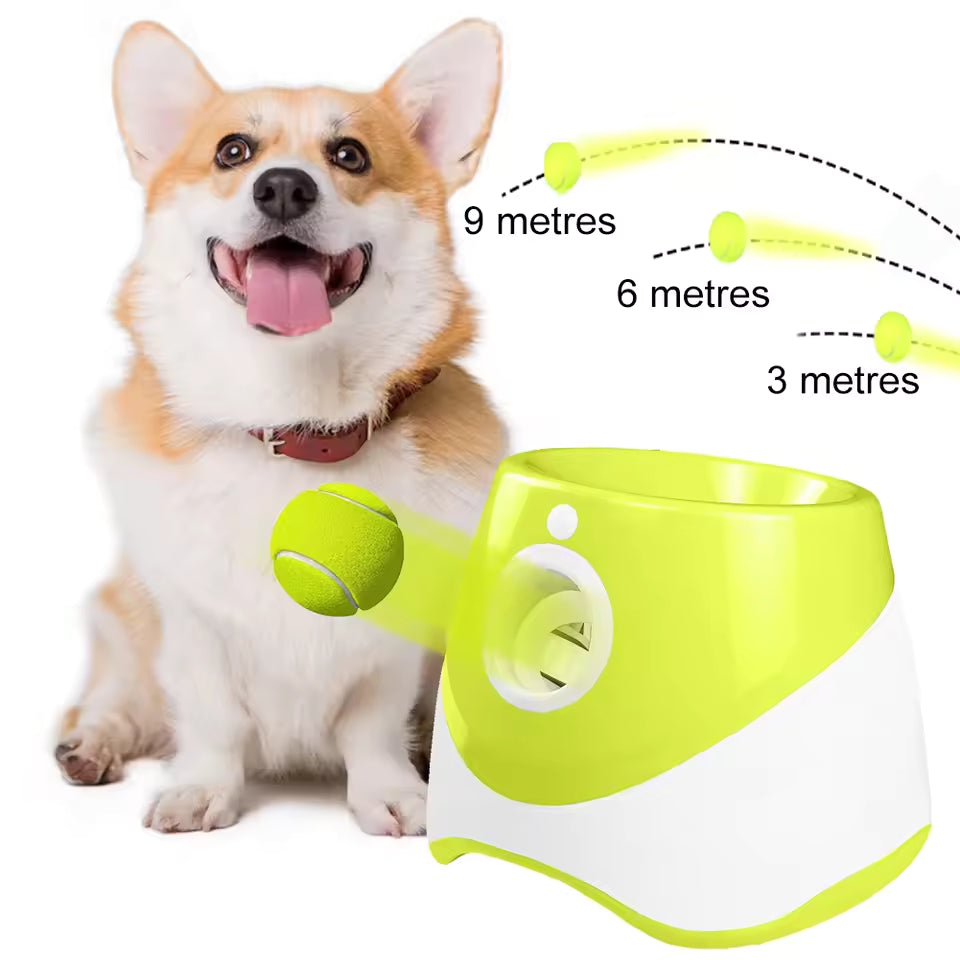 Automatic Dog Tennis Ball Launcher – Rechargeable Interactive Catapult Toy for Pets | Fun Throwing Machine for Dogs