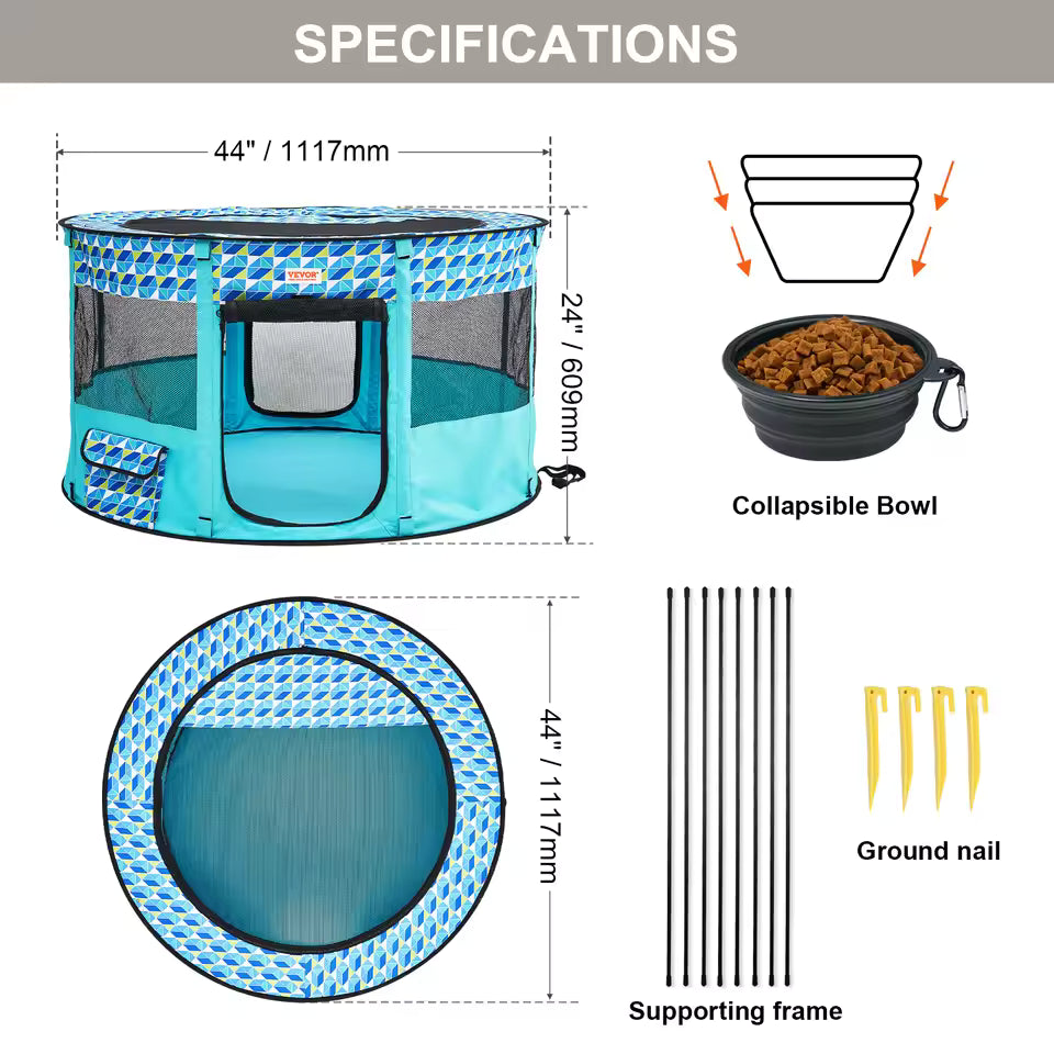 Waterproof Puppy Shelter for Dogs & Cats – Indoor/Outdoor Trav
