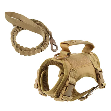 Tactical Pet Harness & Leash Set – Adjustable Training Vest for Small Dogs and Cats – Military-Style Walking Gear for Puppies & Kittens
