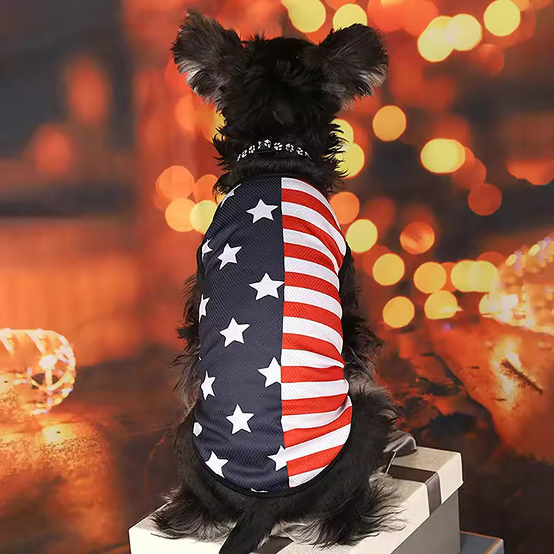 USA Flag Dog Bandana & Bow Tie Set – Adjustable Patriotic Pet Scarf for Small, Medium, and Large Dogs & Cats