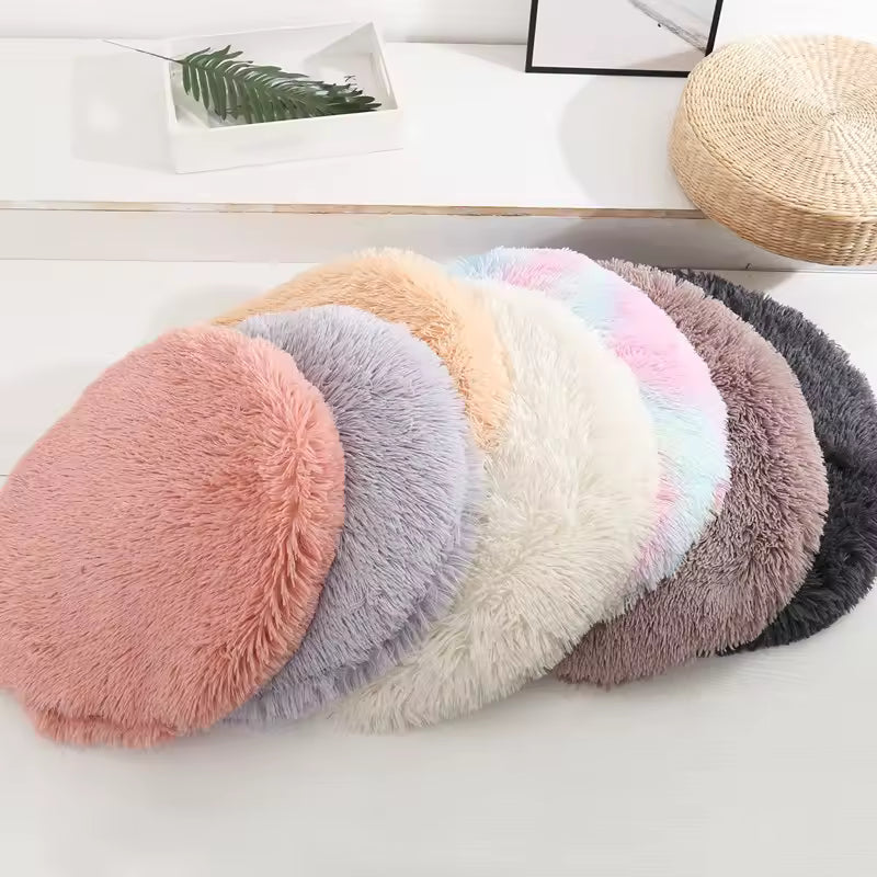 Plush Cat Bed Mats Round